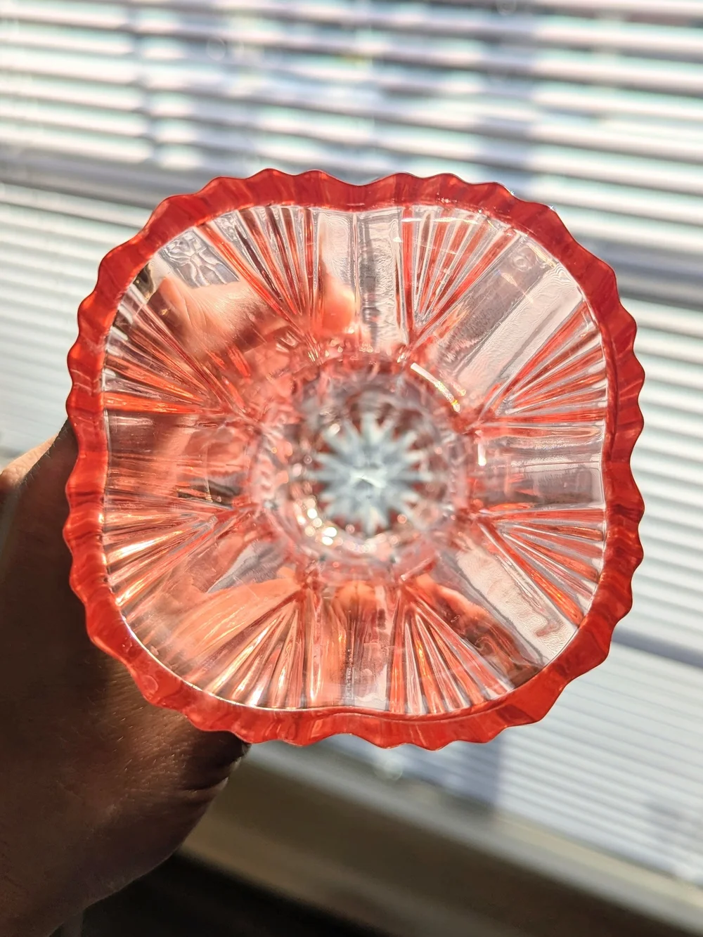 Vintage Pink Tinted Glass Vase